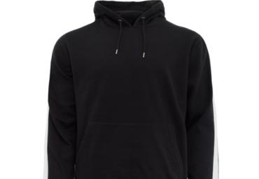 Hooded sweatshirt with stripe contrast and kangaroo pocket. - MSS 412MAJESTICB