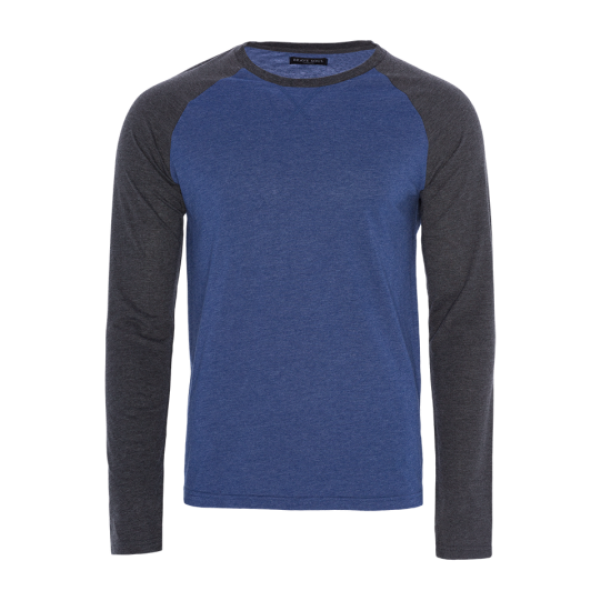 Long sleeve T-shirt with contrast sleeves. - MLT 69OSBOURNEB