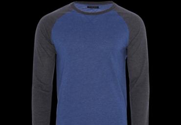 Long sleeve T-shirt with contrast sleeves. - MLT 69OSBOURNEB