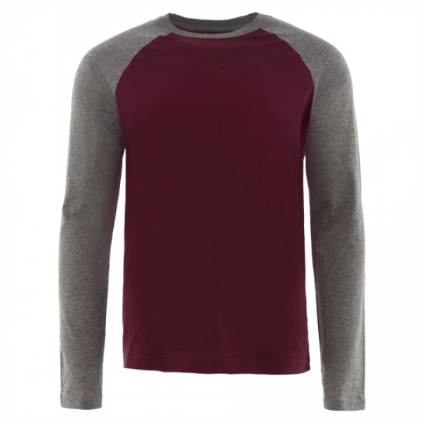 Long sleeve T-shirt with contrast sleeves. - MLT 69OSBOURNEE