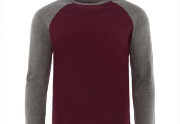 Long sleeve T-shirt with contrast sleeves. - MLT 69OSBOURNEE