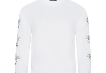 Long sleeve T-shirt with print at sleeves. - MLT 69SOCIETY