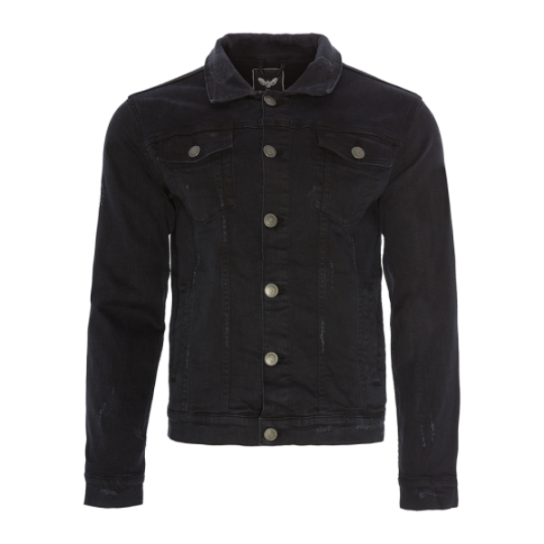 Black wash denim jacket - MJK RIVERDALE