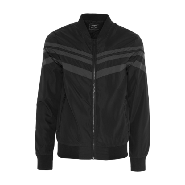 Bomber jacket with stripes detail. - MJK HINCKLY