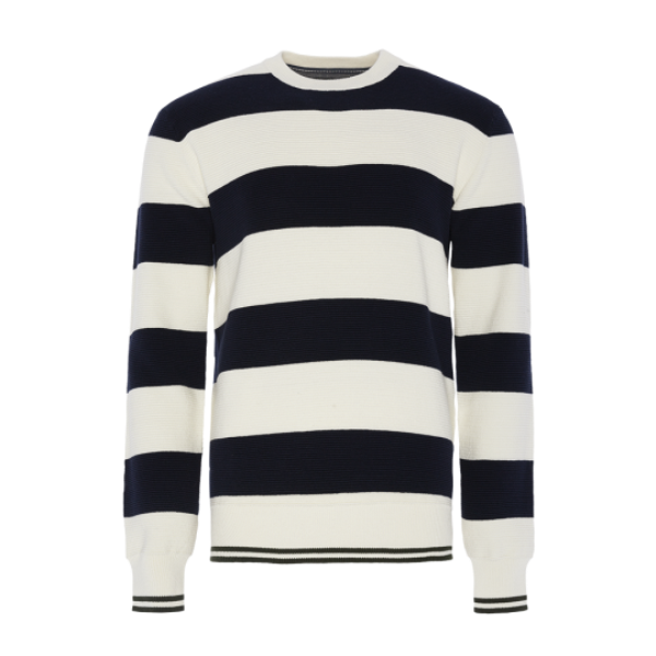 Crew neck jumper stripes detail - MK 273ERA