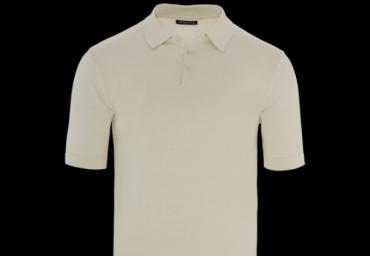 Short sleeve knitted polo with button placket. - MK 230COLUMBUS