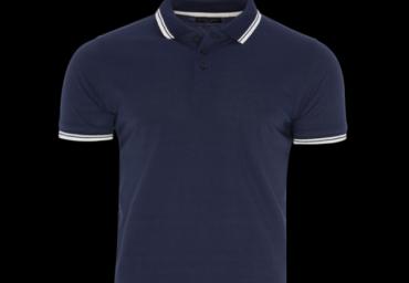 Short sleeve pique polo with detail at collar. - MTS 69HEROE
