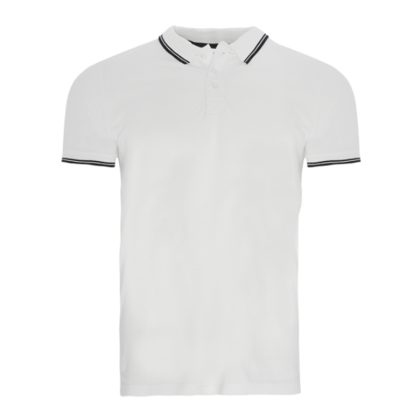 Short sleeve pique polo with detail at collar. - MTS 69HEROF