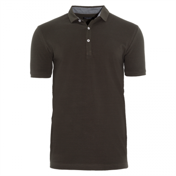 Short sleeve polo with bubble effect jersey. - MPS 69SHIELD