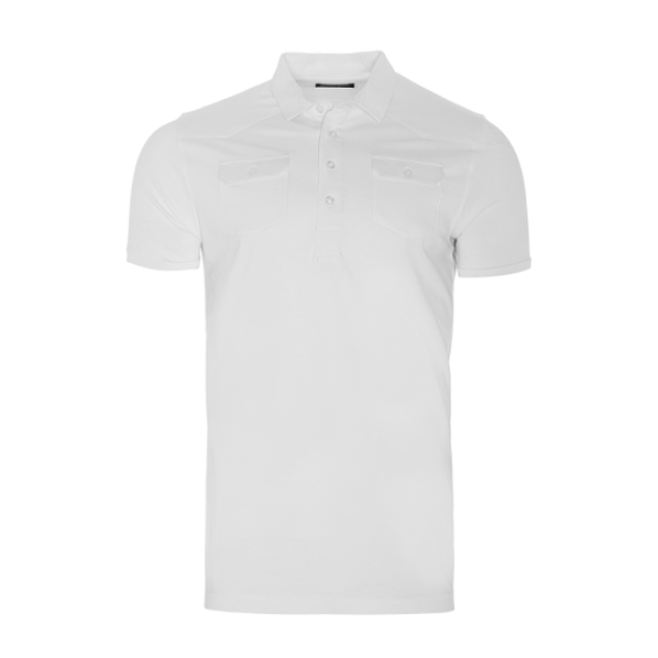 Short sleeve polo with button placket and 2 pocket - MPS 69FRAZERB
