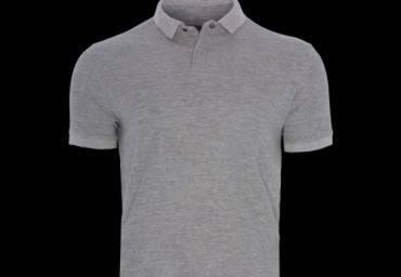 Short sleeve polo with button placket. - MPS 412HERSEY