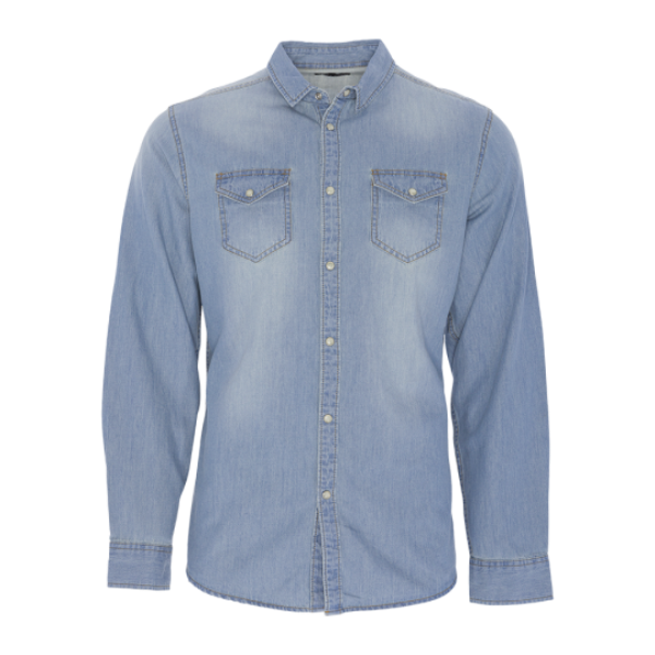 Long sleeve shirt with chest pockets and poppers. - MSH 364FATE