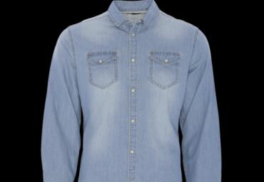Long sleeve shirt with chest pockets and poppers. - MSH 364FATE