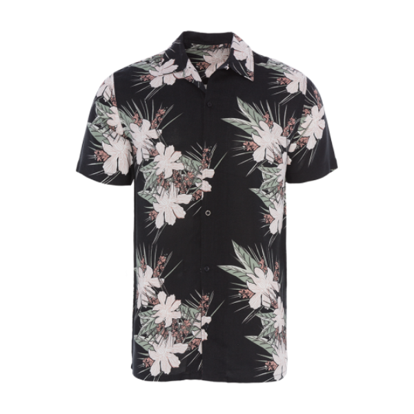 Short sleeve floral printed shirt. - MSH 77STATICE