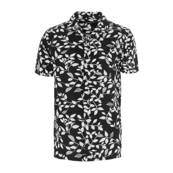 Short sleeve floral printed shirt. - MSH 77STEM