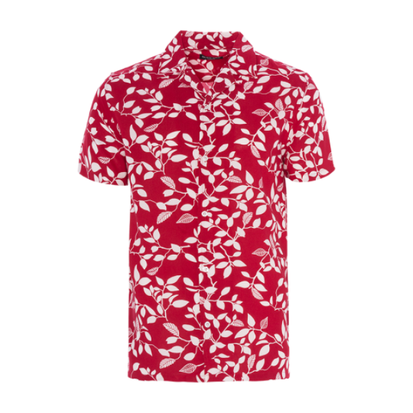 Short sleeve floral printed shirt. - MSH 77STEMB