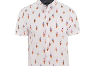 Short sleeve ice creams printed shirt. - MSH 273CONE