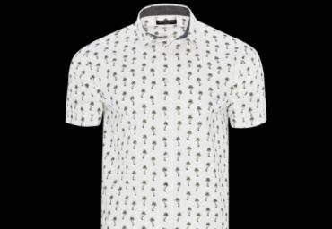 Short sleeve palm tree printed shirt. - MSH 273VACATE
