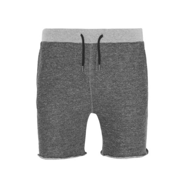 Grey marl jersey short with contrast waistband. - MSRT OZZY