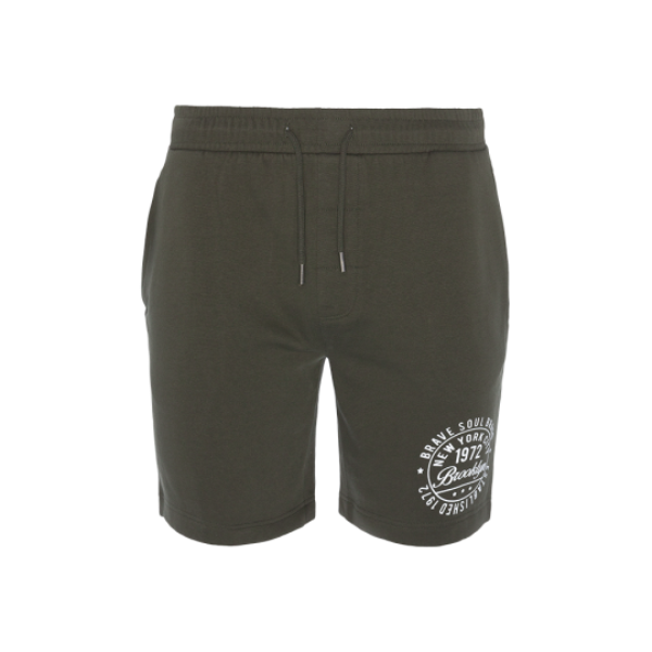 Jog short with drawcord and leg print. - MSRT 69TRACK