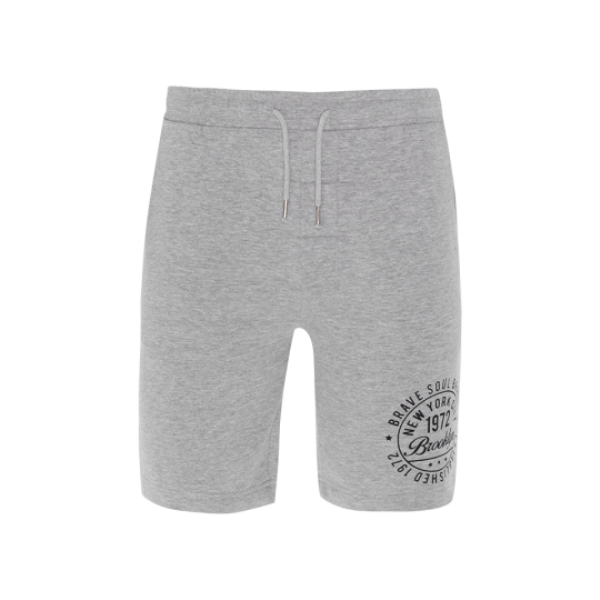 Jog short with drawcord and leg print. - MSRT 69TRACKB