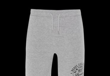 Jog short with drawcord and leg print. - MSRT 69TRACKB