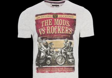 4.Crew neck short sleeve T-shirt with front print - MTS 69BRIGHTON