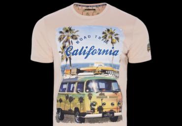 5.Crew neck short sleeve T-shirt with front print - MTS 69LAGOON