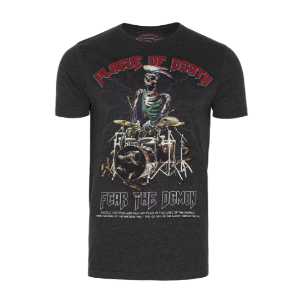 6.Crew neck short sleeve T-shirt with front print - MTS 69PERIL