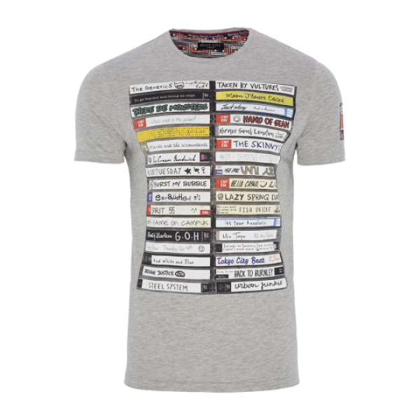 9.Crew neck short sleeve T-shirt with print at front - MTS 69VIDEO