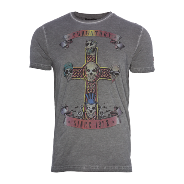 19.Crew neck T-shirt with chest print - MTS 69CROSS