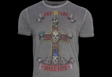 19.Crew neck T-shirt with chest print - MTS 69CROSS