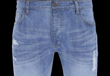 Washed skinny denim short with rips. - MSRT TAYLOR