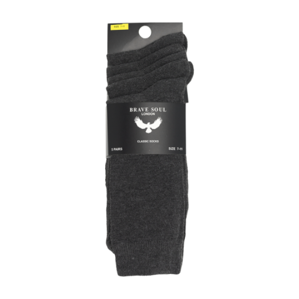 Solid colour socks (5 pcs. per pack) - MSX 450BOBGREYB