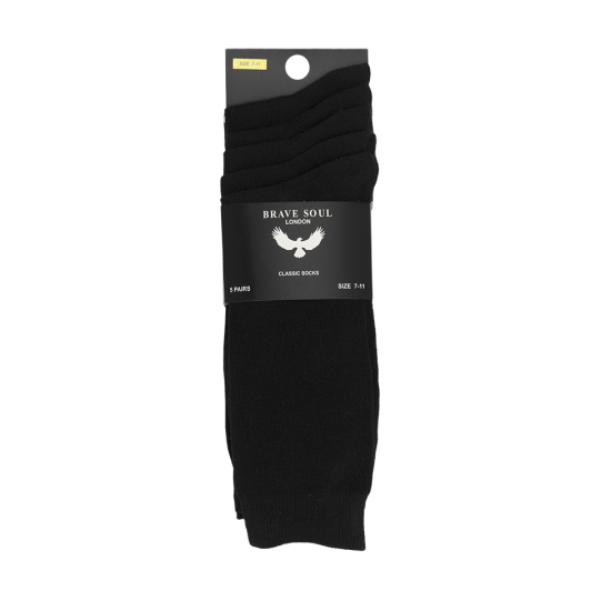 Solid colour socks (5 pcs. per pack). - MSX 450BOBBLACKB