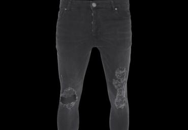 Skinny fit ripped washed denim jean. Charcoal wash regular - 1 4 6 4 1 Charcoal wash long - 1 2 2 2 1 - MJN DARREN