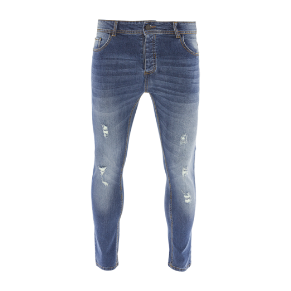 Washed denim skinny jean with rips. Denim regular - 1 4 6 4 1 Denim long - 1 2 2 2 1 - MJN ORTIZ