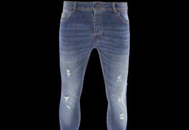 Washed denim skinny jean with rips. Denim regular - 1 4 6 4 1 Denim long - 1 2 2 2 1 - MJN ORTIZ