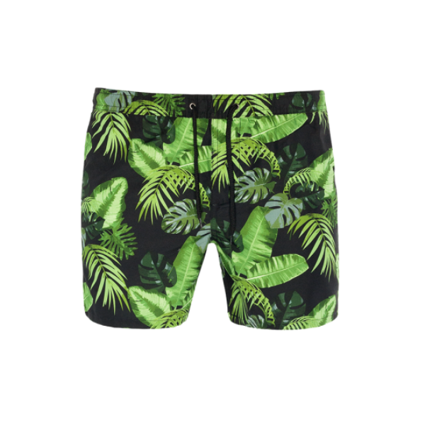 All over leaf printed swimsuit with drawcord. - MSRT DAINTREE