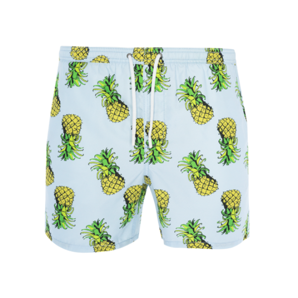 All over pineapple printed swimsuit with drawcord. - MSRT SANGRIA
