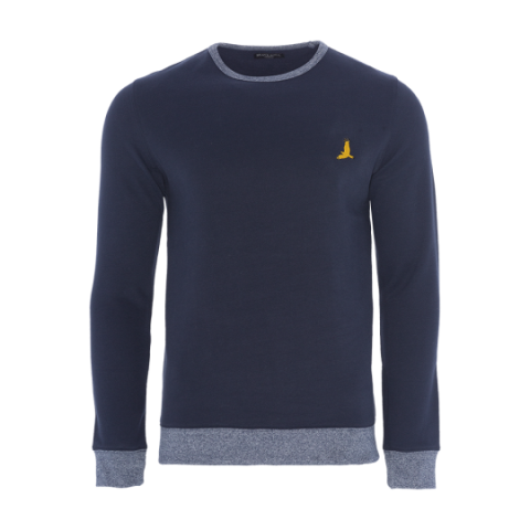 Crew neck sweatshirt with applique. - MSS 131ADRIEL
