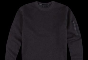 Sweatshirt with zip pocket at sleeve. - MSS 69JACOB