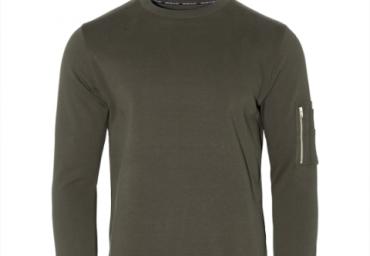 Sweatshirt with zip pocket at sleeve. - MSS 69JACOBB