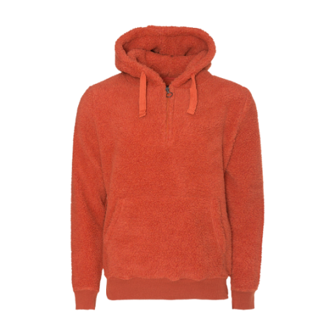 Half Zip hooded sherpa sweatshirt. - MSS 438DAIMC