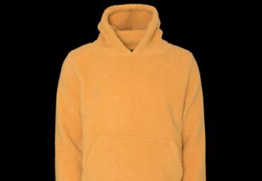 Hooded sherpa sweatshirt with kangaroo pocket. - MSS 438GROMITE