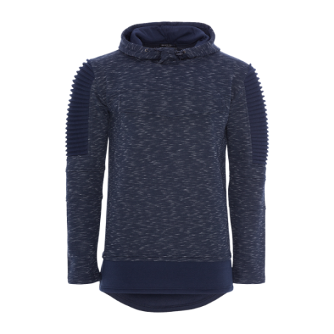 Hooded space dye sweatshirt with sleeves detail. - MSS 496PRINCIPLE