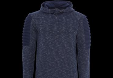 Hooded space dye sweatshirt with sleeves detail. - MSS 496PRINCIPLE