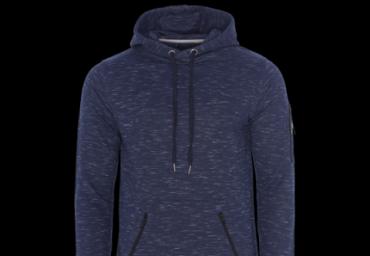 Hooded sweatshirt with zip kangaroo pocket. - MSS 131KAVUS