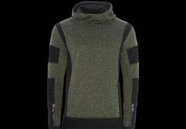 Longer hooded sweatshirt with sleeve details. - MSS 496PHOBIA