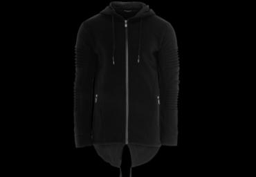 Zip through hooded long sweatshirt. - MSS 496THANATOS